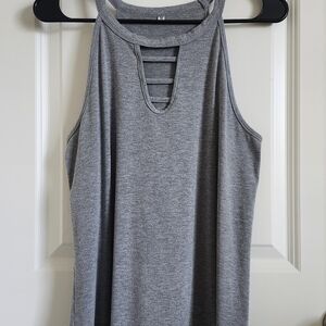 Gray Sleeveless Women's Top